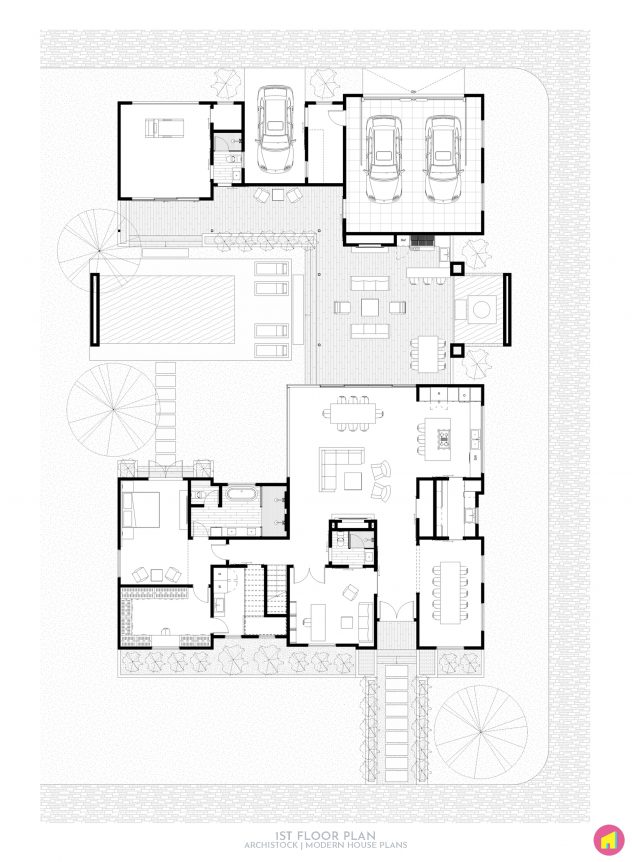 Modern Farmhouse Plan, floor plan