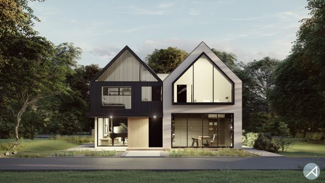 4 Bedroom Scandinavian House Plan Modern House Plans   000 002 ANK Studio Cover 632x356 