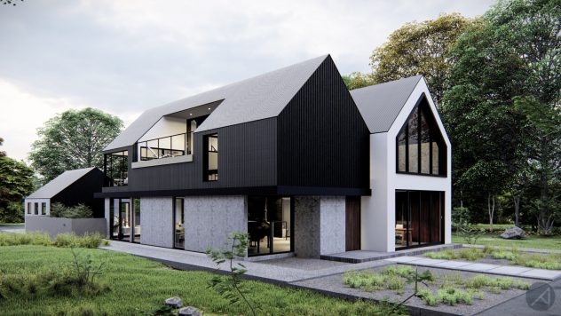 4 Bedroom Scandinavian  House  Plan  ANK Studio