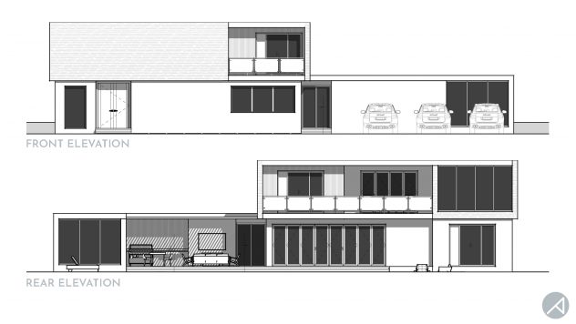 5-Bedroom Modern Minimalist House Plan - ANK Studio