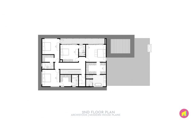 Modern minimalist house plan