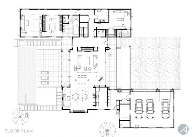 contemporary style house floor plan