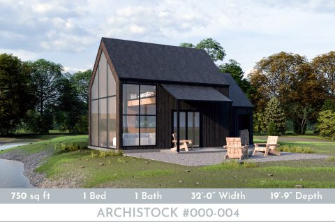 750 sq ft Modern Cabin House Plan - Modern House Plans