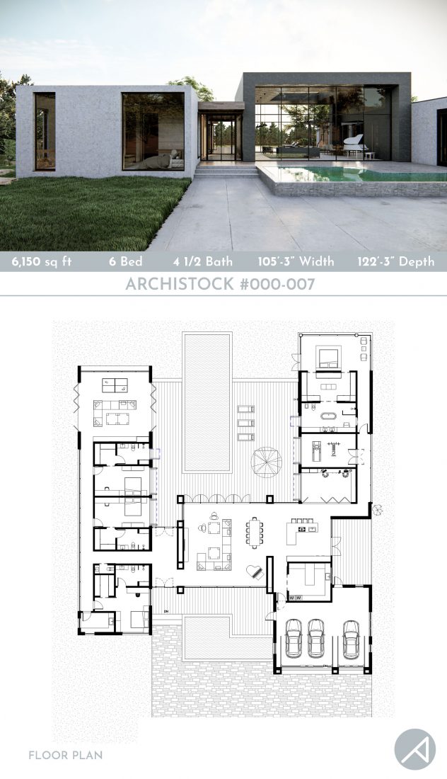 Minimalist-House-Plan-000-007-Plan - Modern House Plans