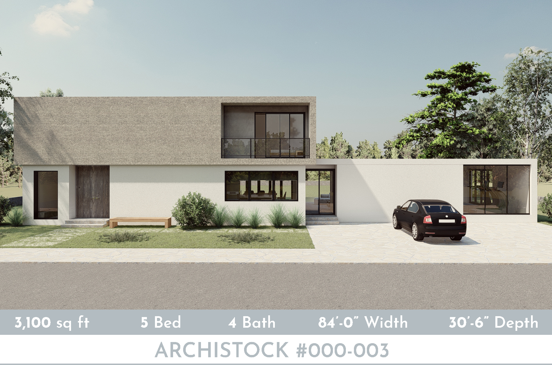 5 Bedroom Modern Minimalist House Plan Ank Studio