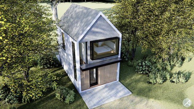 Stylish Tiny House Plan under 1,000 sq ft - Modern House Plans