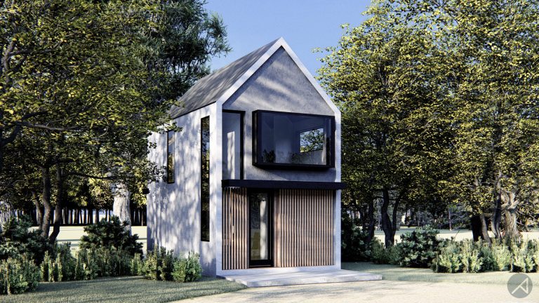 Stylish Tiny House Plan under 1,000 sq ft - Modern House Plans