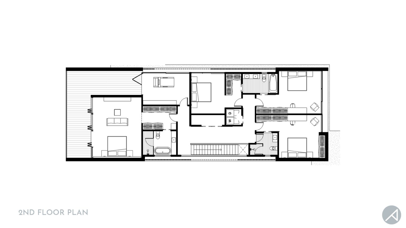 5-Bedroom Modern Minimalist House Plan - ANK Studio