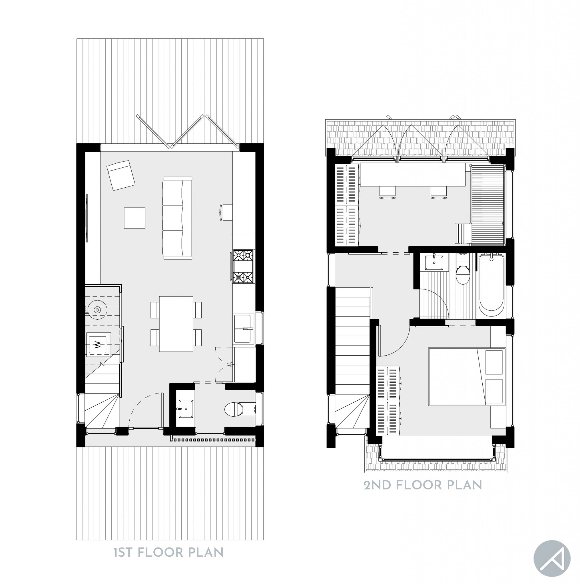 Stylish Tiny House Plan under 1,000 sq ft - Modern House Plans