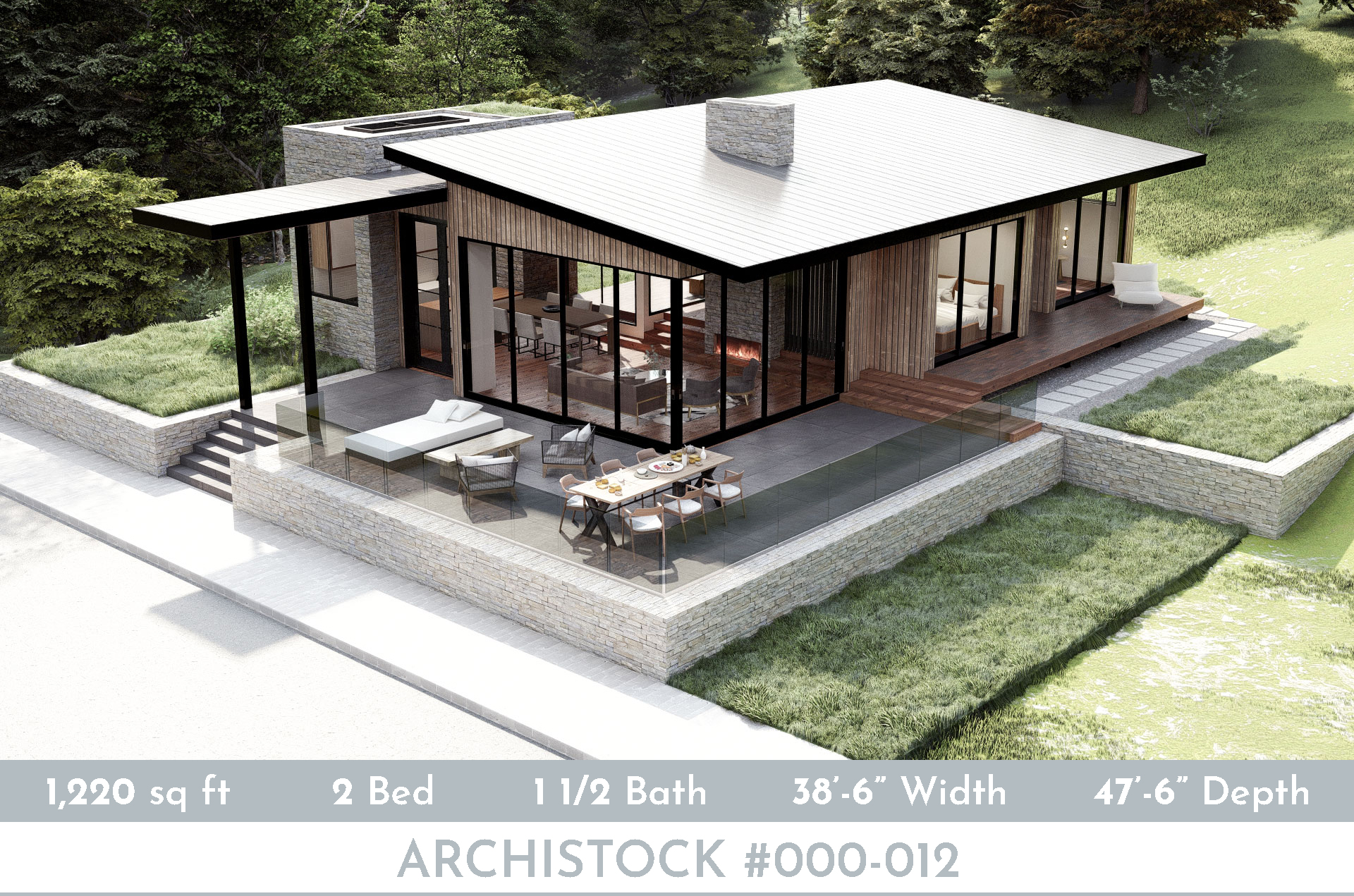 Contemporary Cabin House Plan 2 Bedroom 1200 Sq Ft Ank Studio