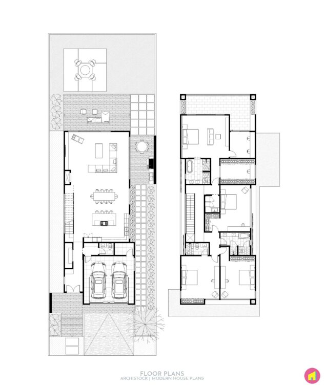 Modern minimalist house Floor Plan