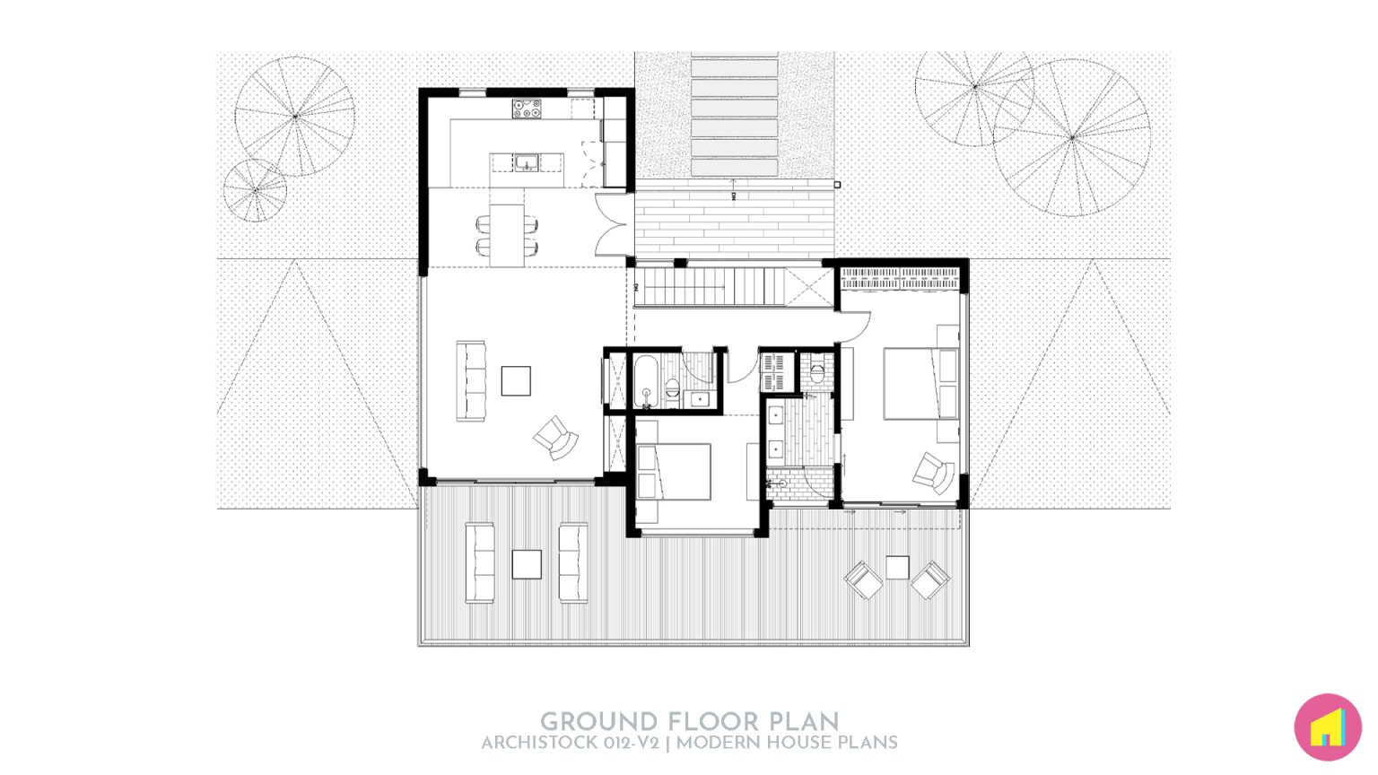 Contemporary Cabin House Plan - Modern House Plans