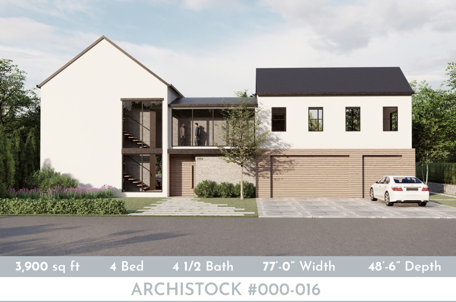 Modern French Contemporary Farmhouse Plan Modern House Plans