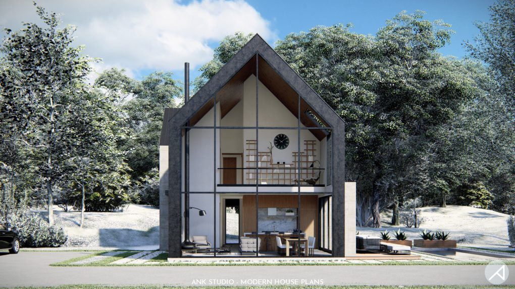 2,000 sq ft Modern Scandinavian Barndominium / Barn House Plan - Modern ...