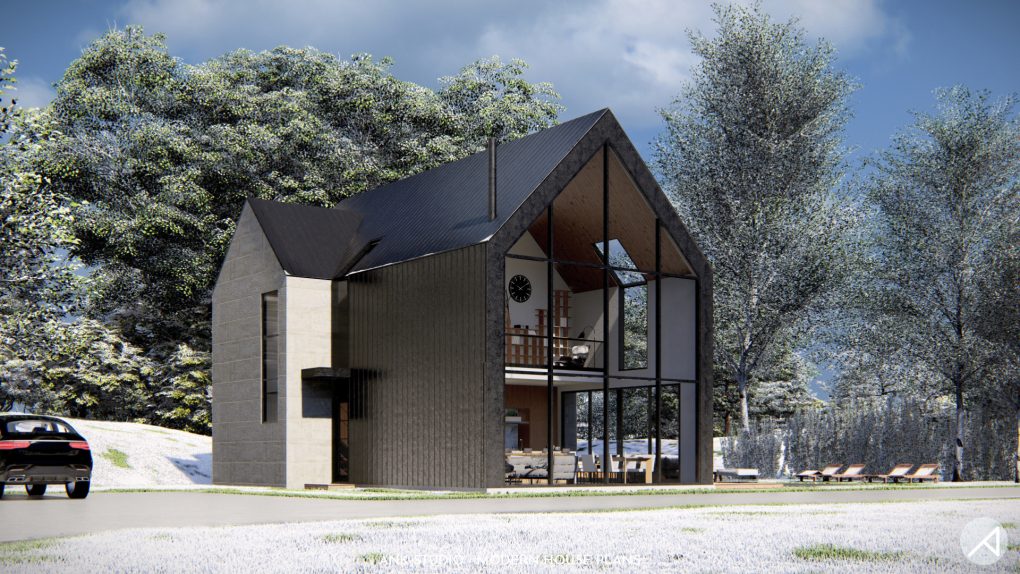 2,000 sq ft Modern Scandinavian Barndominium / Barn House Plan - Modern ...