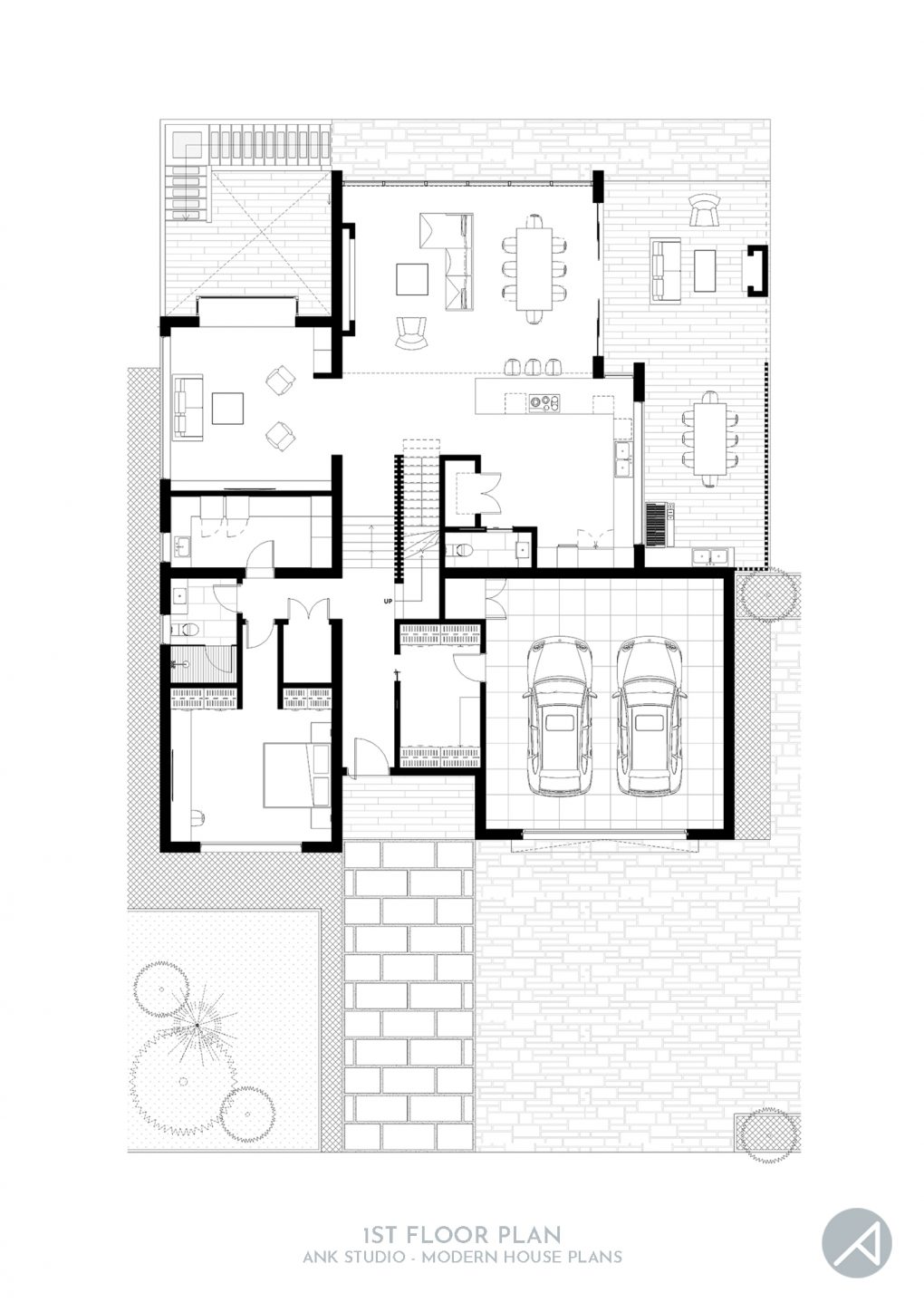 5Bedroom MidCentury Modern Contemporary House Plan Modern House Plans