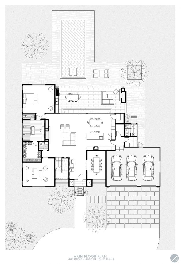 6-Bedroom Modern Farmhouse Plan