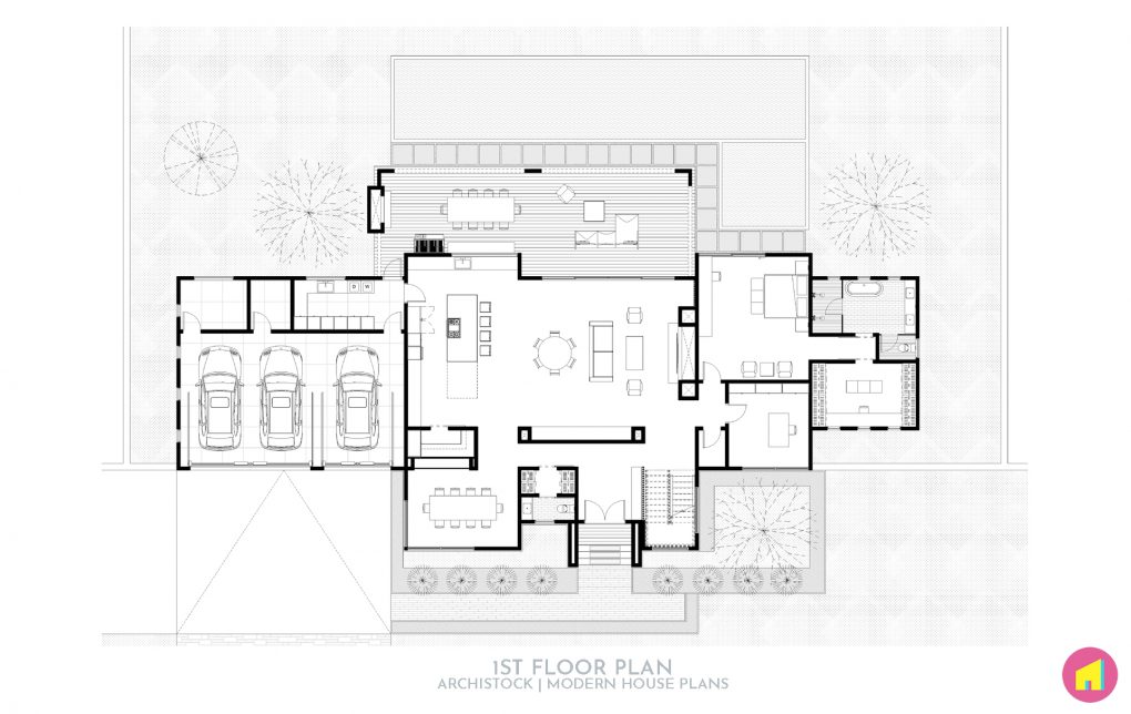 Modern Prairie Style Home - Modern House Plans