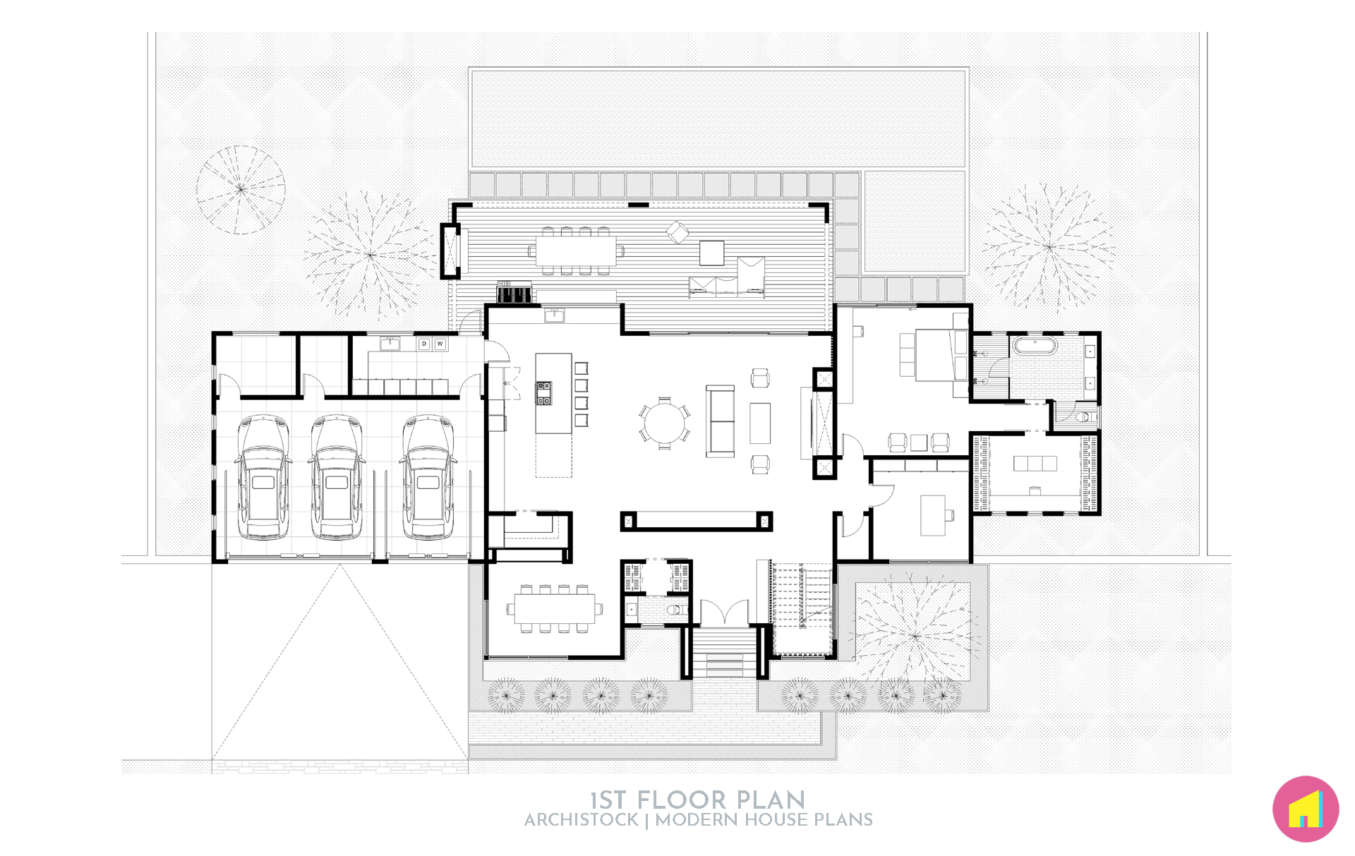 Modern Prairie Style Home ANK STUDIO House Plans   Web Plan 028 Modern Prairie Style Home A 