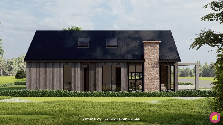 1,800 sq ft Nordic Barn House with Attic - Modern House Plans